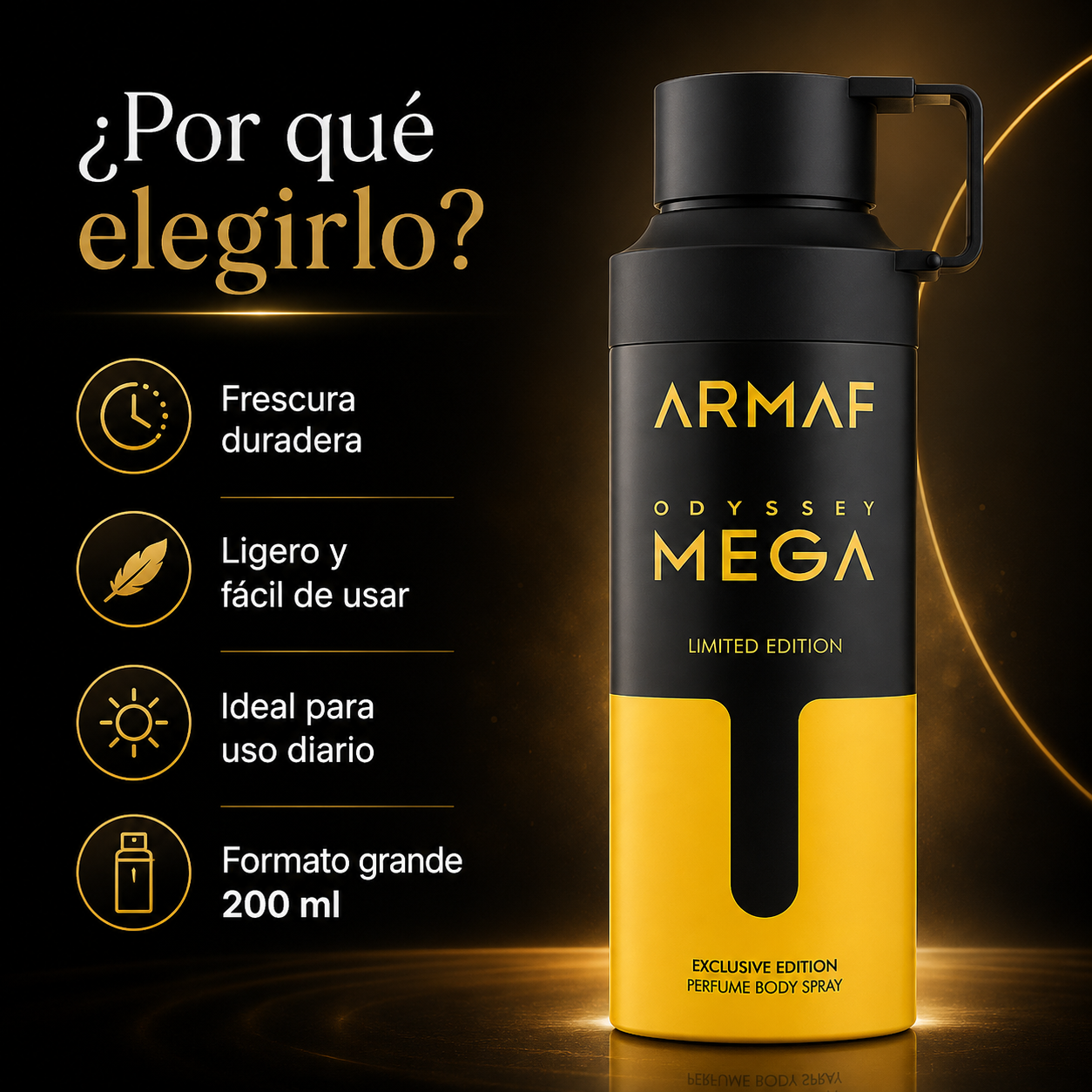 Armaf Odyssey Mega Body Spray Hombre 200 ml