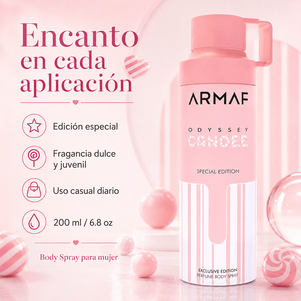 Armaf Odyssey Candee Body Spray Mujer 200 ml