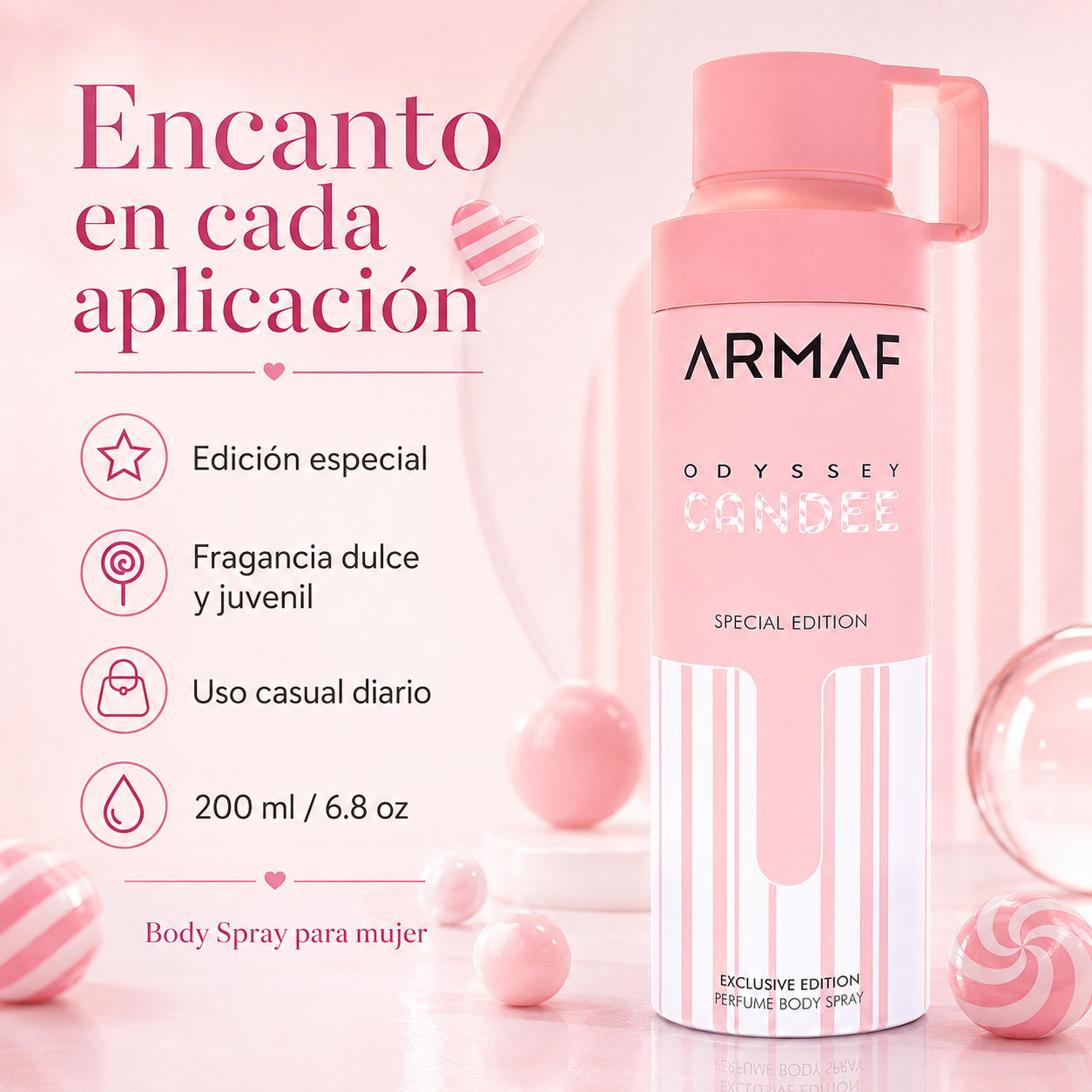 Armaf Odyssey Candee Body Spray Mujer 200 ml