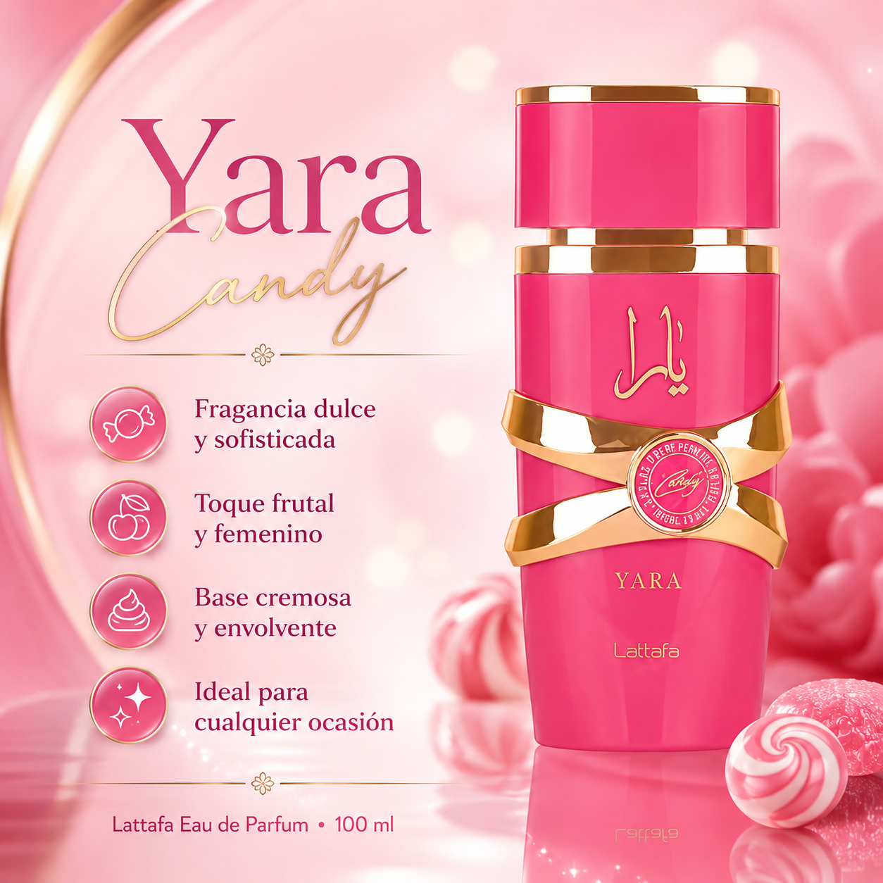 Lattafa Yara Candy EDP Mujer 100 ml