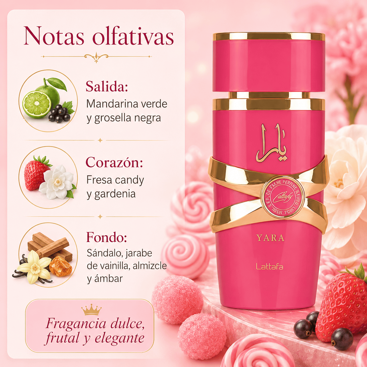 Lattafa Yara Candy EDP Mujer 100 ml