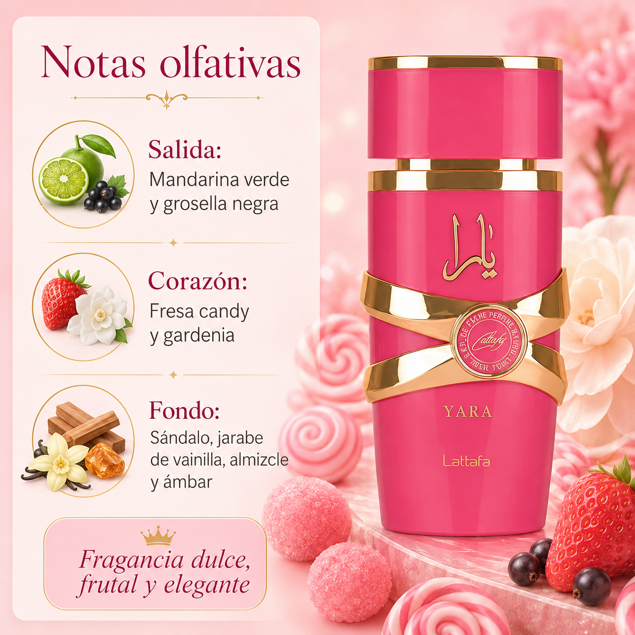 Lattafa Yara Candy EDP Mujer 100 ml